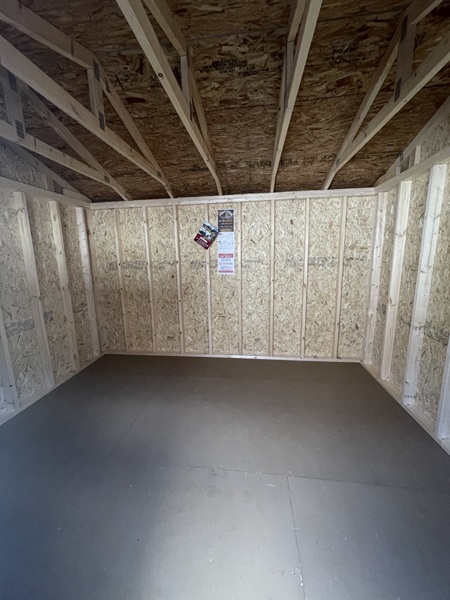 look inside 10x12 utility with 7 foot walls