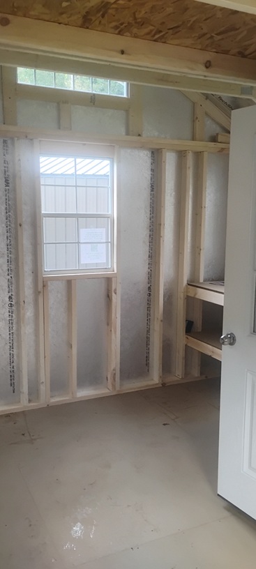 look inside 12x14 utility with dormer and side porch