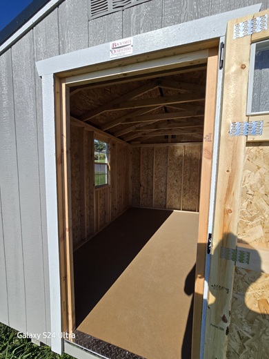 look inside this 8x12 utility shed