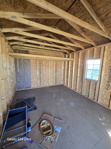 12x20 Playhouse with center porch package with door and windows